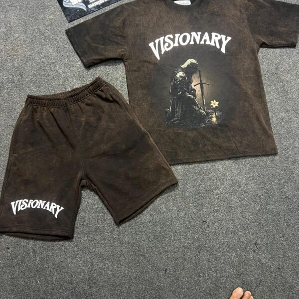 SHORTS SET WITH REACTIVE WASH AND WITH DTG PRINT AND PUFF PRINT